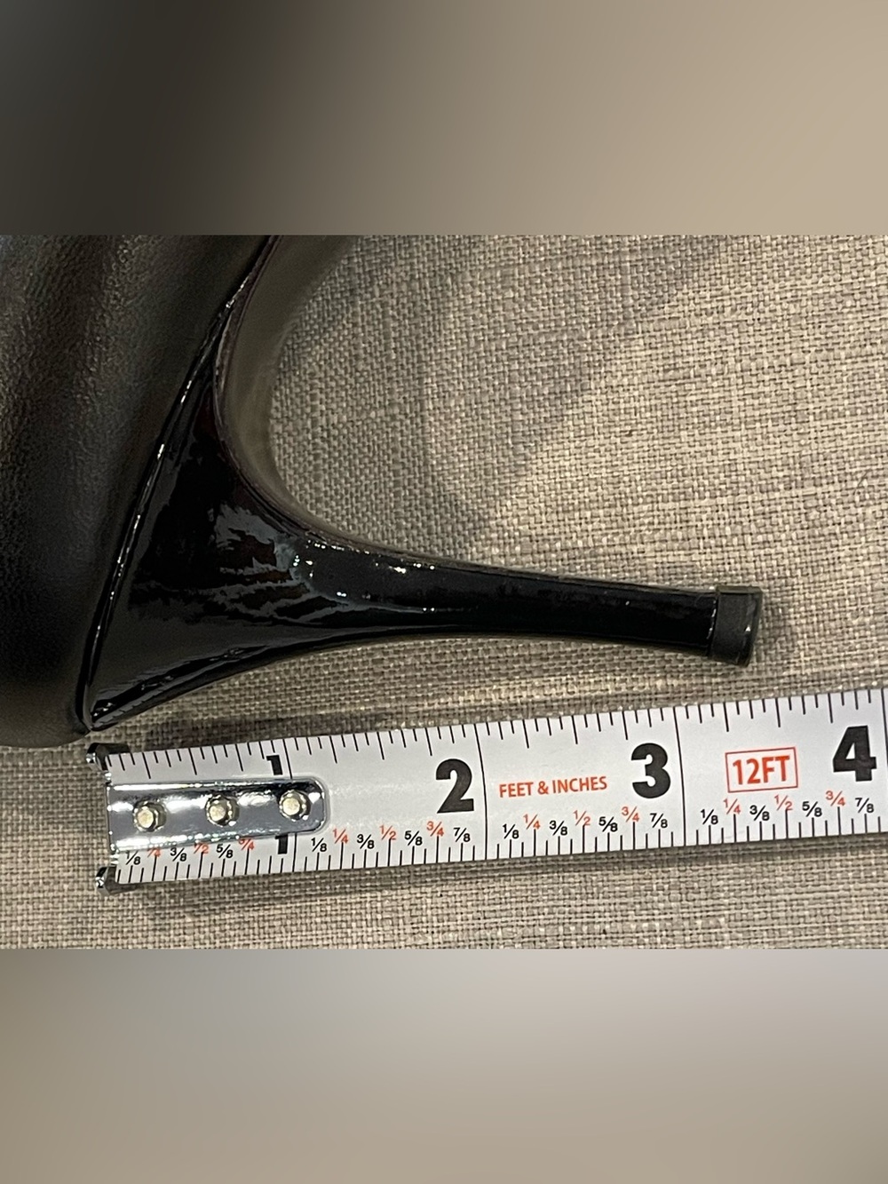 Prada black leather almond toe heels size 40 patent platform and heels luxury - Picture 11 of 11